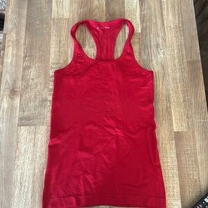 Lululemon Swiftly Tech Racerback - red, size 4 full length